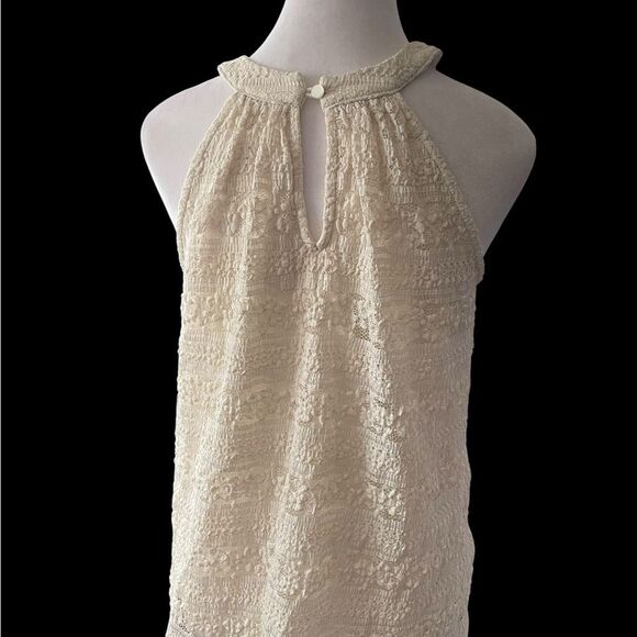 Monteau Cream Embellished Tank Top Blouse - Picture 6 of 7